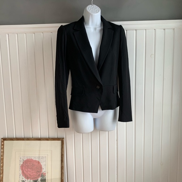 Reiss DESIGNER Black Blazer Wool Blend Long Sleeve Jacket 2 - Picture 9 of 13